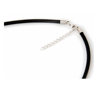 3.2mm Black Leather Cord with Adjustable Clasp