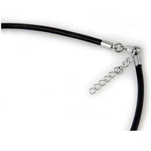 3mm Black Leather Cord with Adjustable Clasp