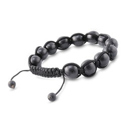Stone Bead Bracelet - Dark Wood