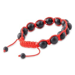 Stone Bead Bracelet - Matte Onyx