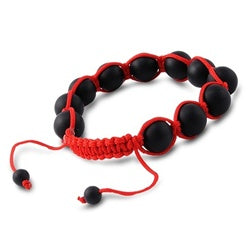Stone Bead Bracelet - Matte Onyx