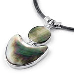 Rhodium Plated Shell Pendant