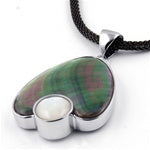 Rhodium Plated Shell Pendant