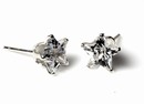 4 MM STAR CZ EARRINGS (CLEAR CZ)