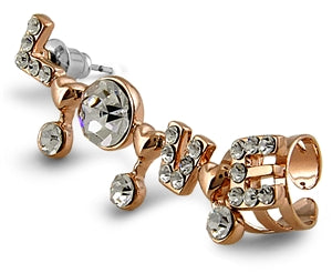 Wrap Around Cuff Fashion Earring - Love