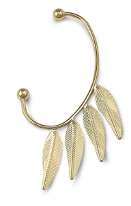 Wrap Around Cuff Fashion Earring - Feather