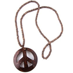 Peace Sign Organic Necklace
