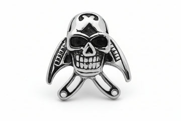 Stainless Steel Casting Ring Oxidized Skull Ring