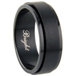 Stainless Steel Ring - Black Spinner