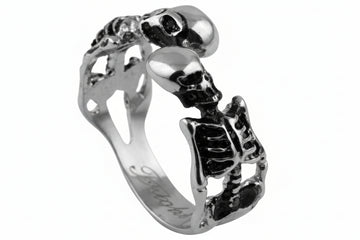 Stainless Steel Casting Ring Skull Skeleton