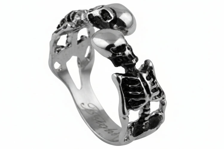 Stainless Steel Casting Ring Skull Skeleton
