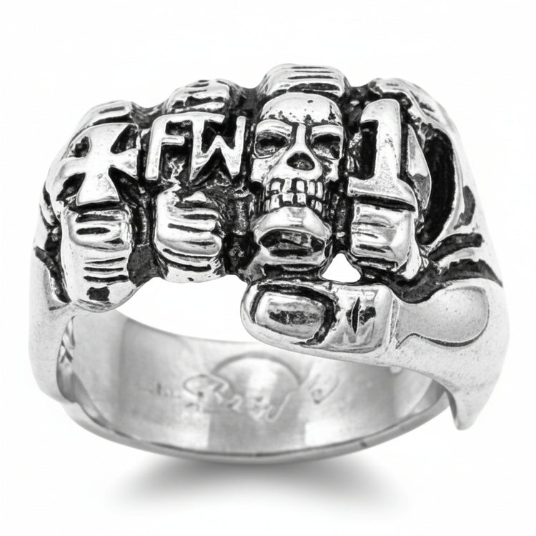 Stainless Steel Casting Ring Power Fist FTW