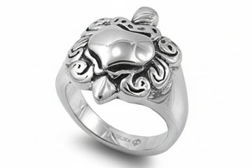 Stainless Steel Casting Ring Heart Flower Petals
