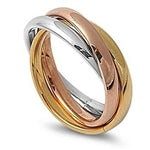 Stainless Steel Tri-color Rolling Band