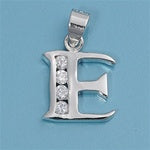 INITIAL PENDANT W/CZ - E