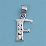INITIAL PENDANT W/CZ - F