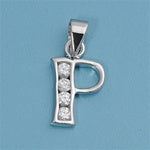 INITIAL PENDANT W/CZ - P