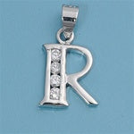 INITIAL PENDANT W/CZ - R