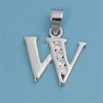 INITIAL PENDANT W/CZ - W