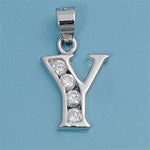 INITIAL PENDANT W/CZ - Y