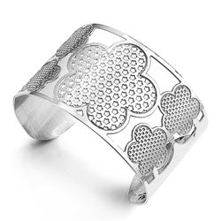 Stainless Steel Bangle - Plumeria