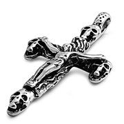 Stainless Steel Pendant - Cross w/ Skull