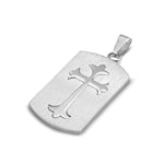 Steel Pendant - Cross Dog Tag