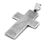Stainless Steel Pendant - Cross w/ Engraved Prayer