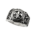 Stainless Steel Casting Ring - Fleur de Lis