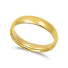 Stainless Steel Ring - 3mm Plain Gold Plated Wedding Band