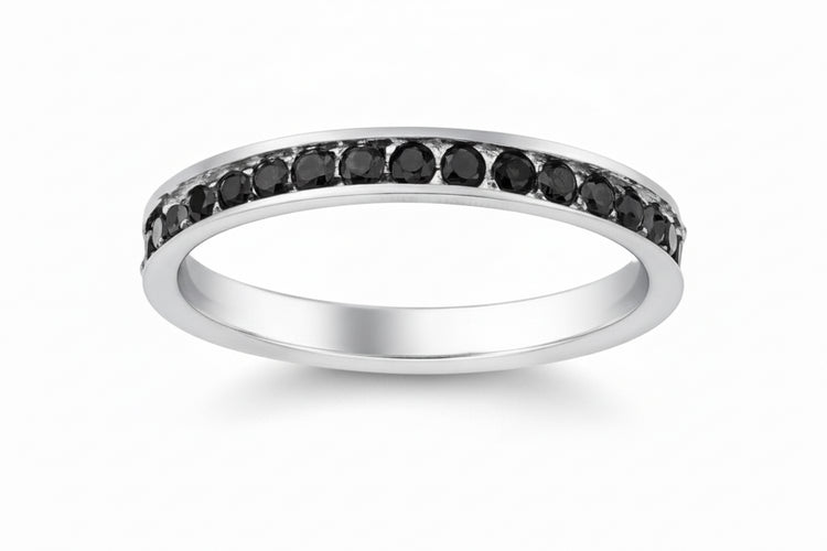 Stainless Steel Eternity Ring - Black