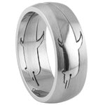 Stainless Steel Cut-out Dolphin Ring