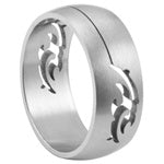 Stainless Steel Ring-Tribal Laser Cut Design