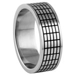 Stainless Steel Ring - Grid