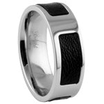 Stainless Steel Ring - Carbon Inlay