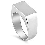 Stainless Steel Ring - Square Block