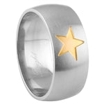 Stainless Steel Ring - Golden Star