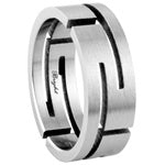 Stainless Steel Ring - Hedge Maze