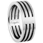 Stainless Steel Ring - Triple Slash