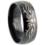 Stainless Steel Ring - Black Tribal