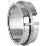 Stainless Steel Ring - Full Cross