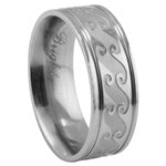 Stainless Steel Ring - Double Waves