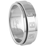 Stainless Steel Ring - Dice Spinner