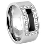 Stainless Steel Ring - Rectangular CZ Inlay