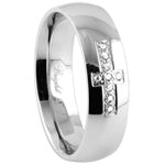 Stainless Steel Ring - CZ Cross