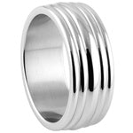 Stainless Steel Ring - Polished Ridges 2