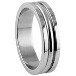 Stainless Steel Ring - Polished Ridges 3