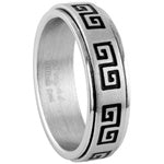 Stainless Steel Ring - Square S Spinner