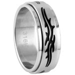 Stainless Steel Ring - Tribal Spinner