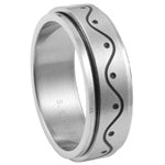 Stainless Steel Ring - Squiggle Spinner